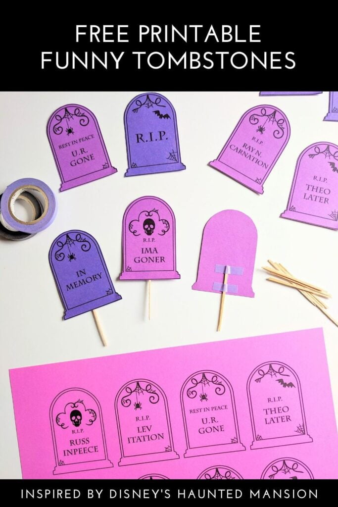 Printable Haunted Mansion Tombstones