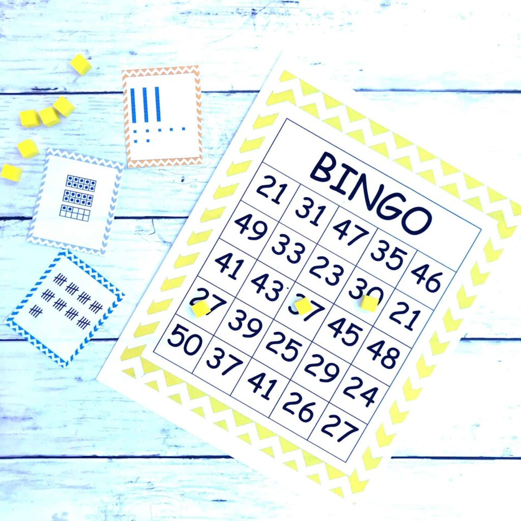 Place Value Bingo Numbers 20 50 Free Printable