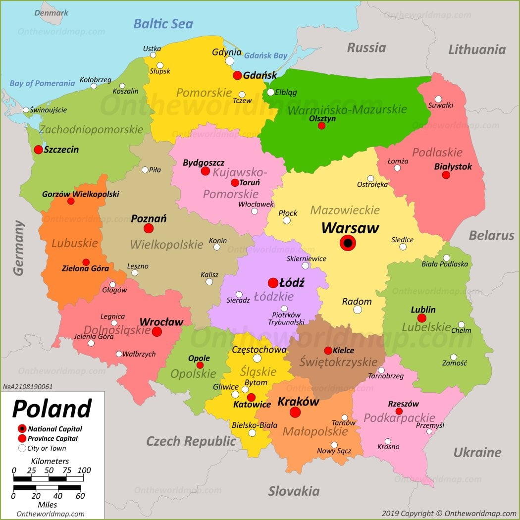 Printable Map Of Poland - Free Printable Templates