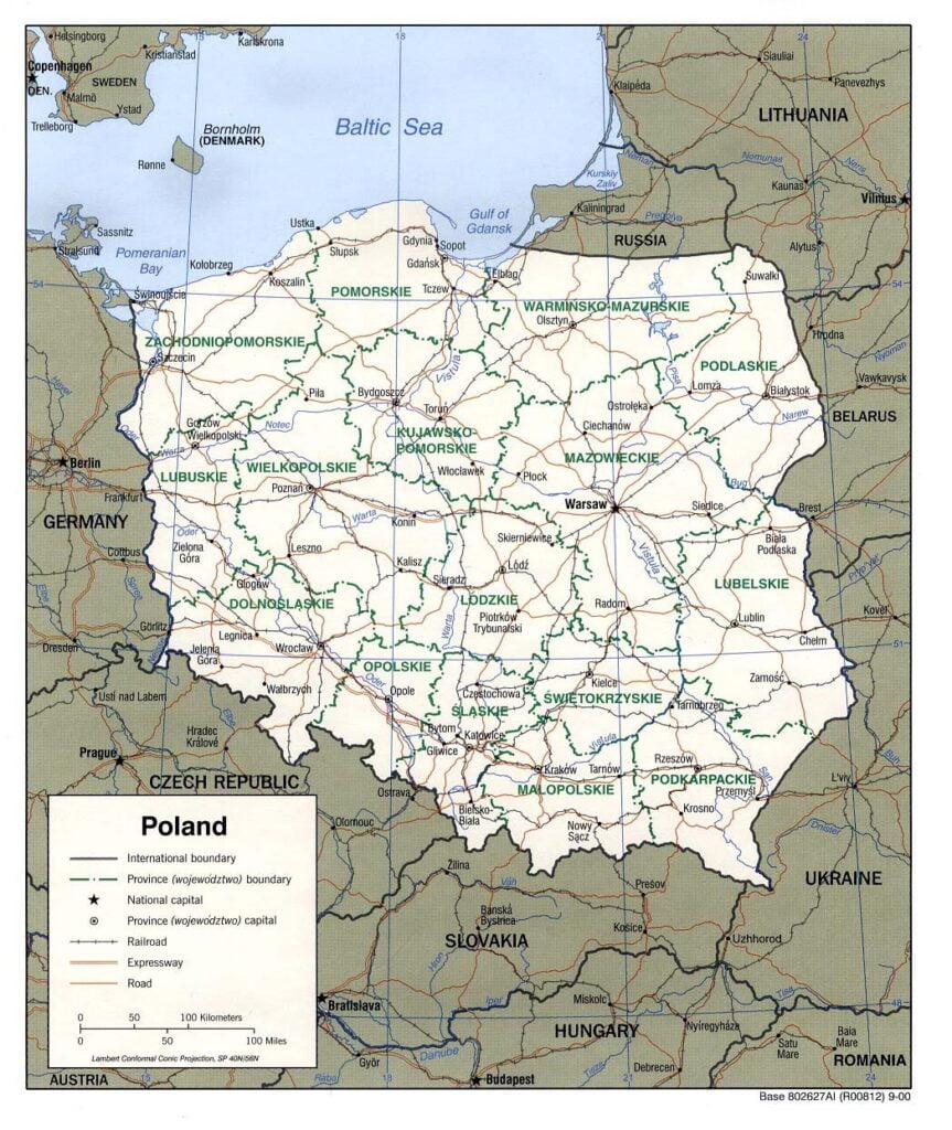 Poland Maps Printable Maps Of Poland For Download
