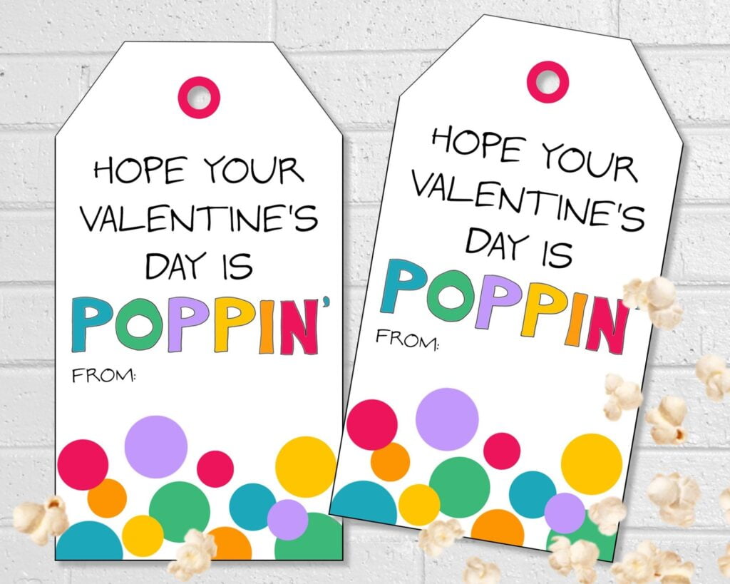 Popping Valentine Cards Popcorn Valentines Tags Poppin It Etsy Valentines Cards Popcorn Valentine Valentines Gift Tags