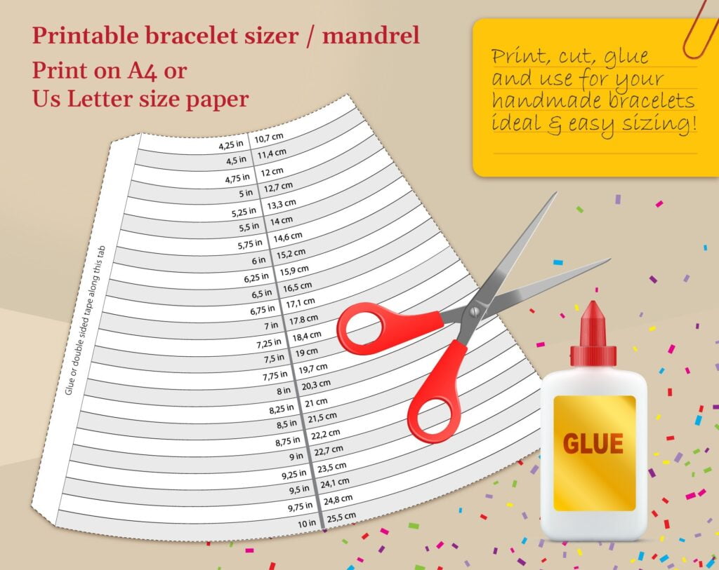 Free Printable Bracelet Sizer