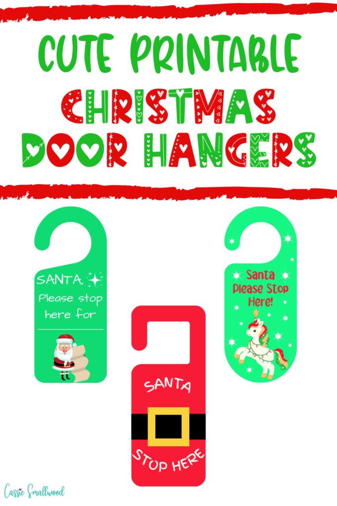 Printable Christmas Door Hangers Cassie Smallwood