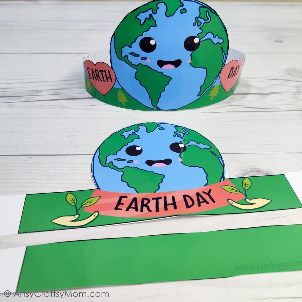 Printable Earth Day Paper Crowns Artsy Craftsy Mom