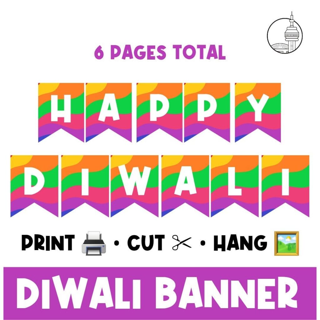 PRINTABLE HAPPY DIWALI Banner Festival Of Lights Etsy