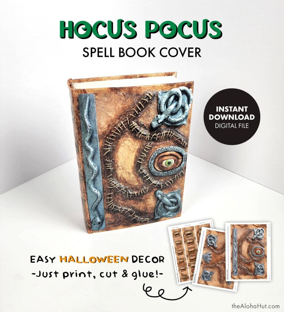 Printable HOCUS POCUS Spell Book Cover Halloween Decorations Etsy de