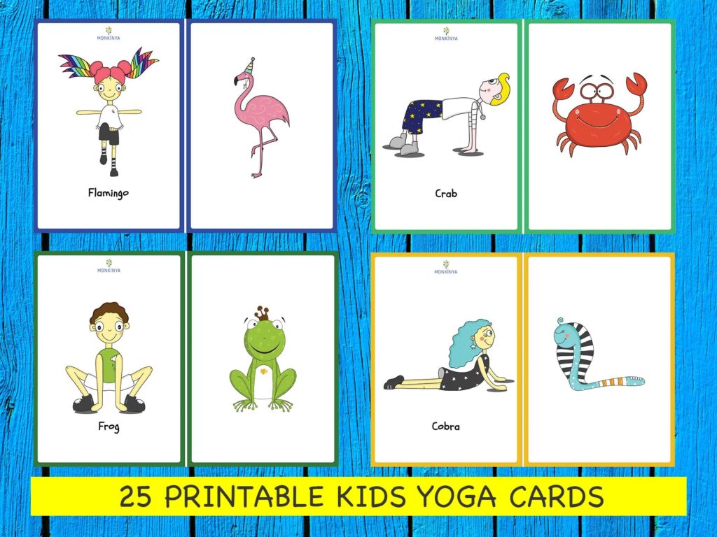 Printable Kids Yoga Cards 25 POSES Digital Download Etsy de