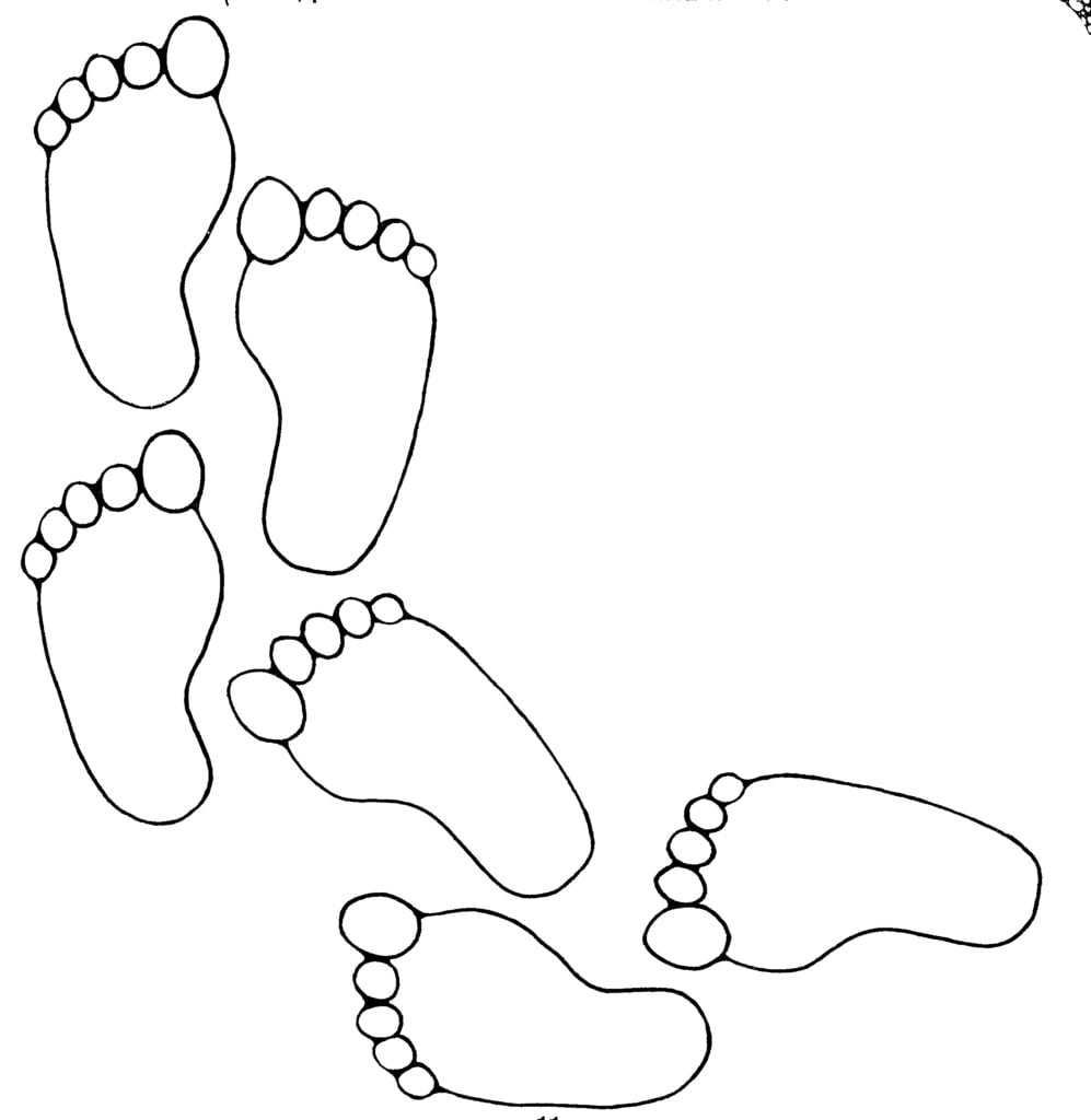 Printable Leprechaun Footprints Template Clip Art Library