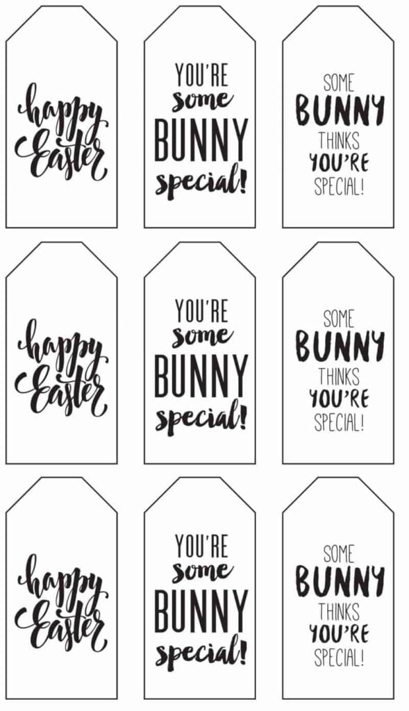 Easter Gift Tag Printables