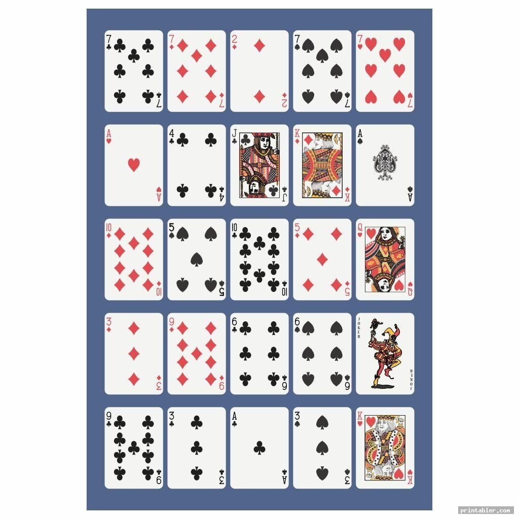 Printable Pokeno Game Boards Template For Use Printabler Printable Playing Cards Free Printable Cards Card Games For One