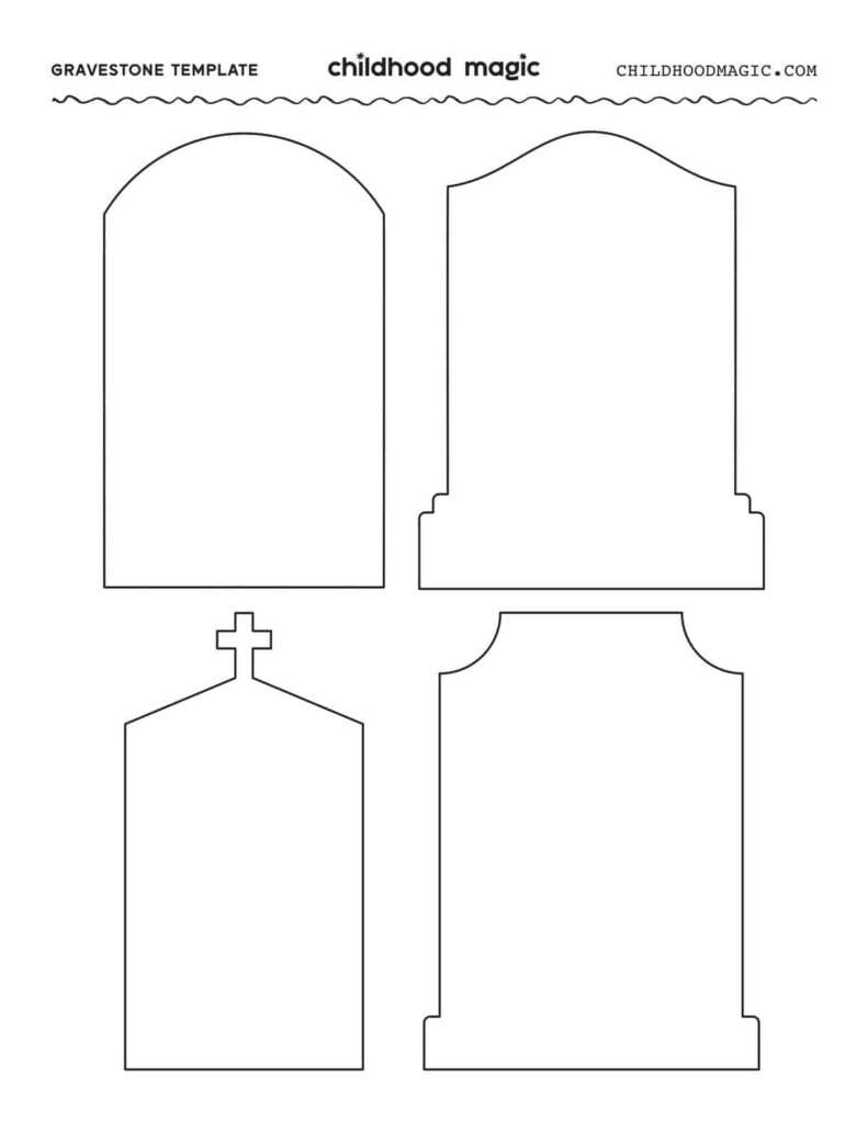 Printable Tombstone Template Free Gravestone Outline 