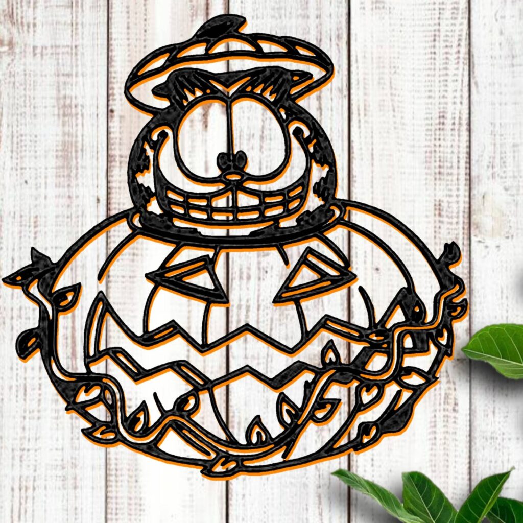 Printable Garfield Pumpkin Stencil