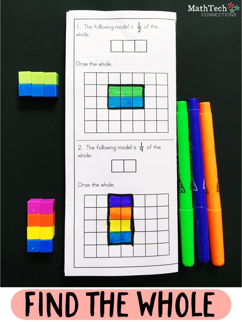 Review Fractions With Centimeter Cubes Upper Elementary Snapshots
