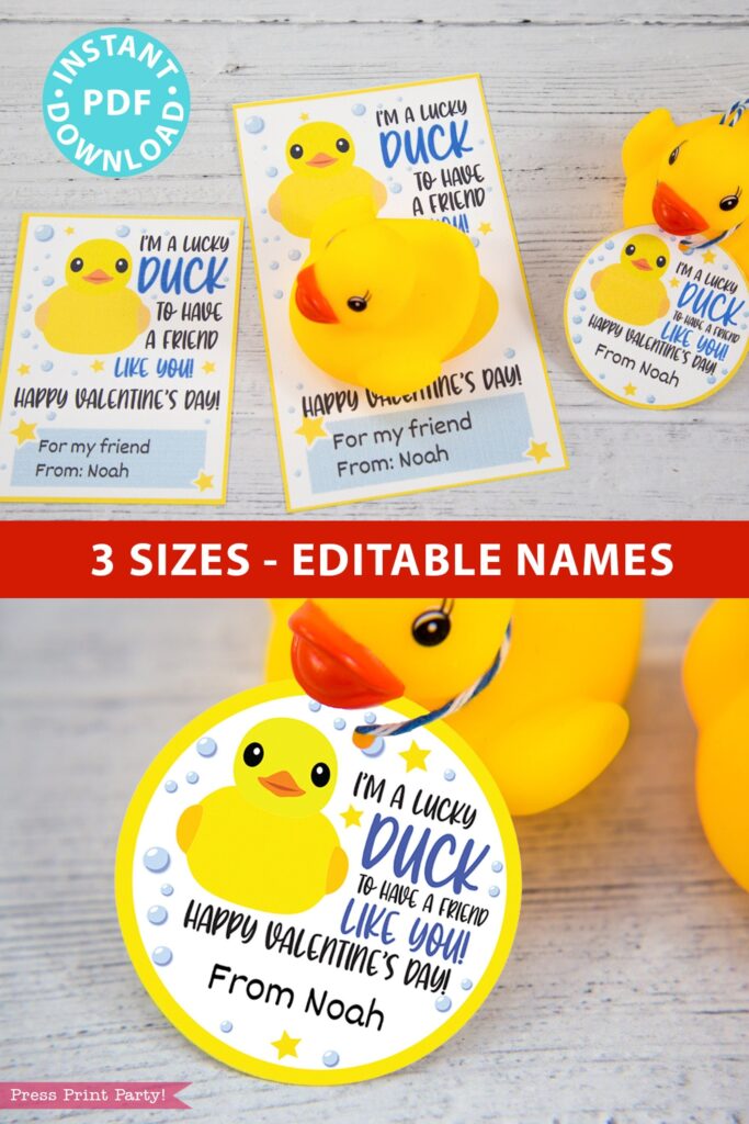 Lucky Duck Valentine Printable Free Printable Templates