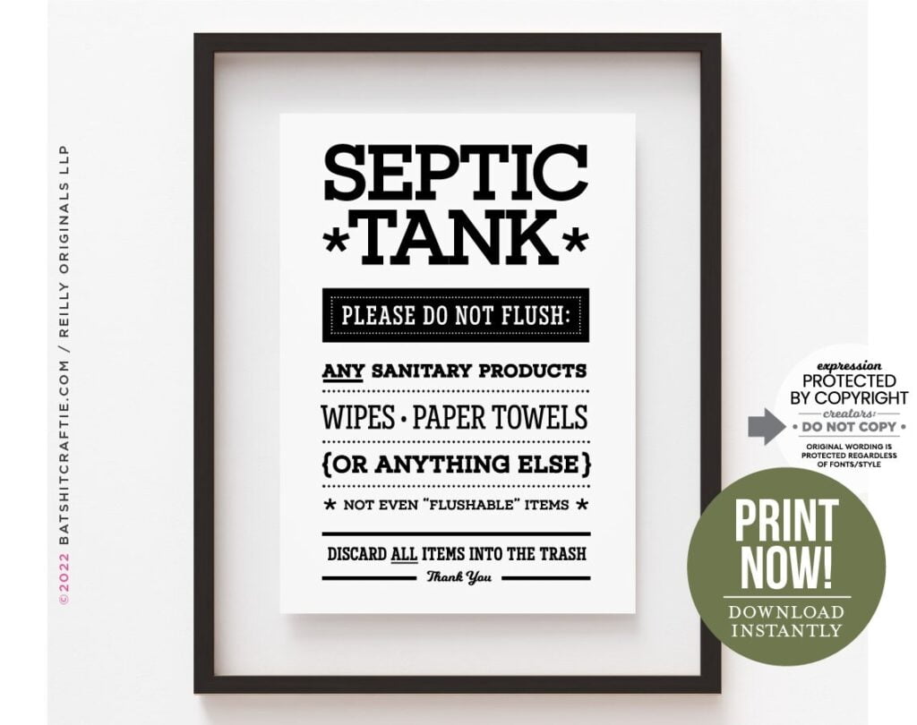 Free Printable Septic Signs