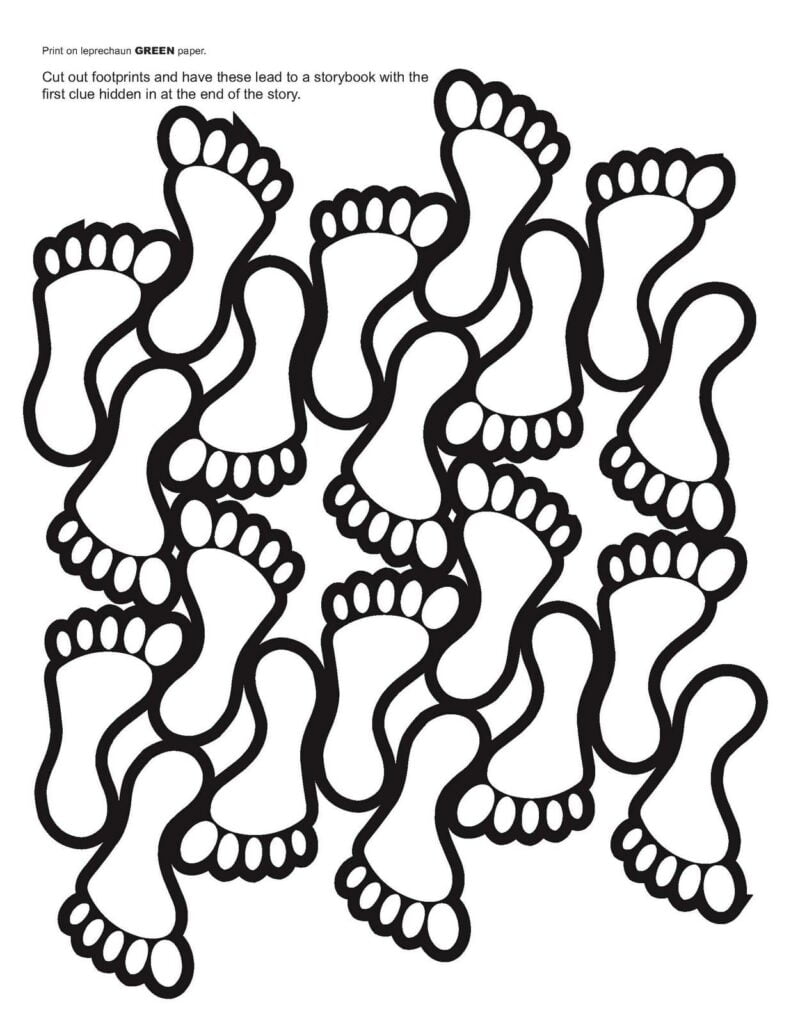 Printable Leprechaun Footprints Template