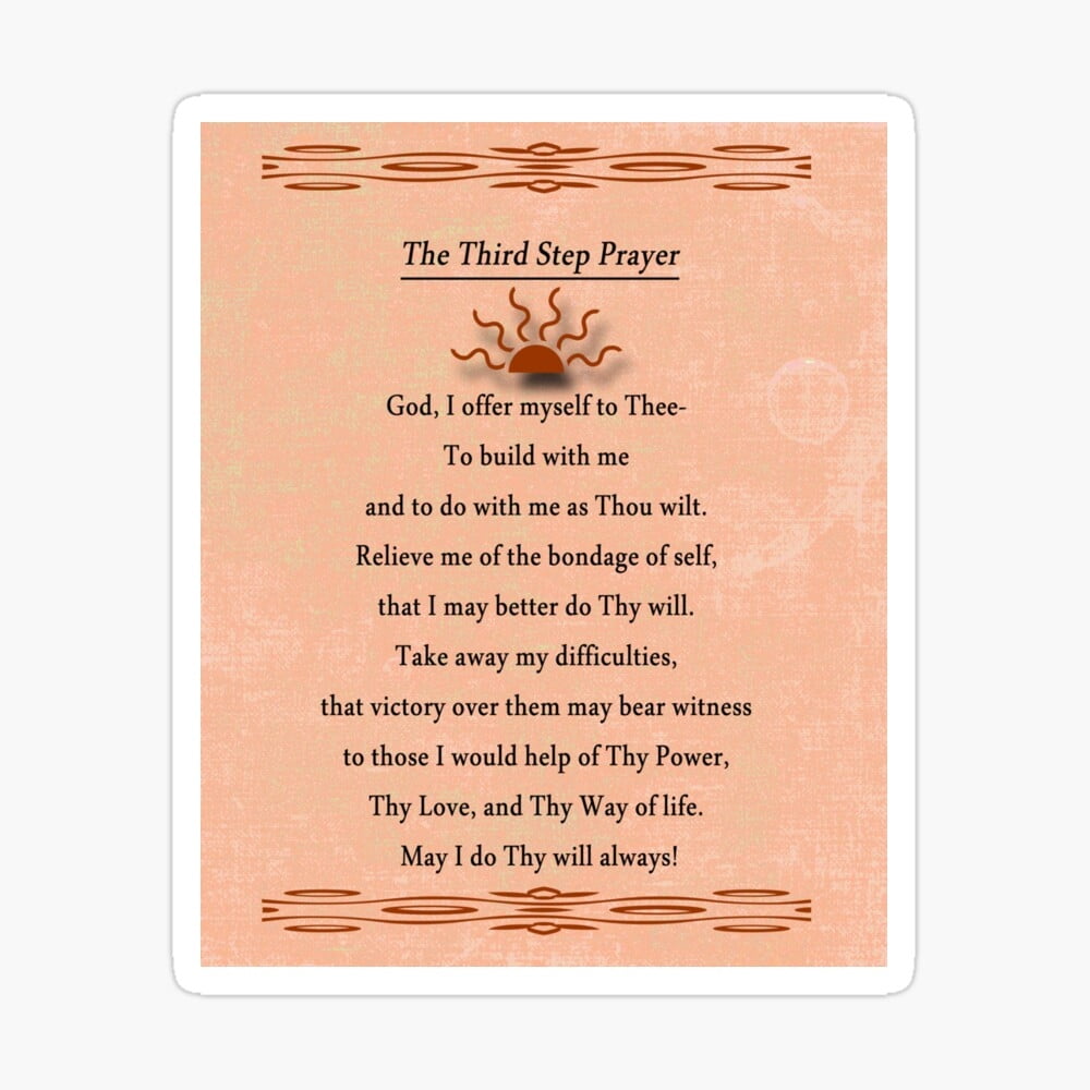 Third Step Prayer Poster For Sale By Delights Redbubble