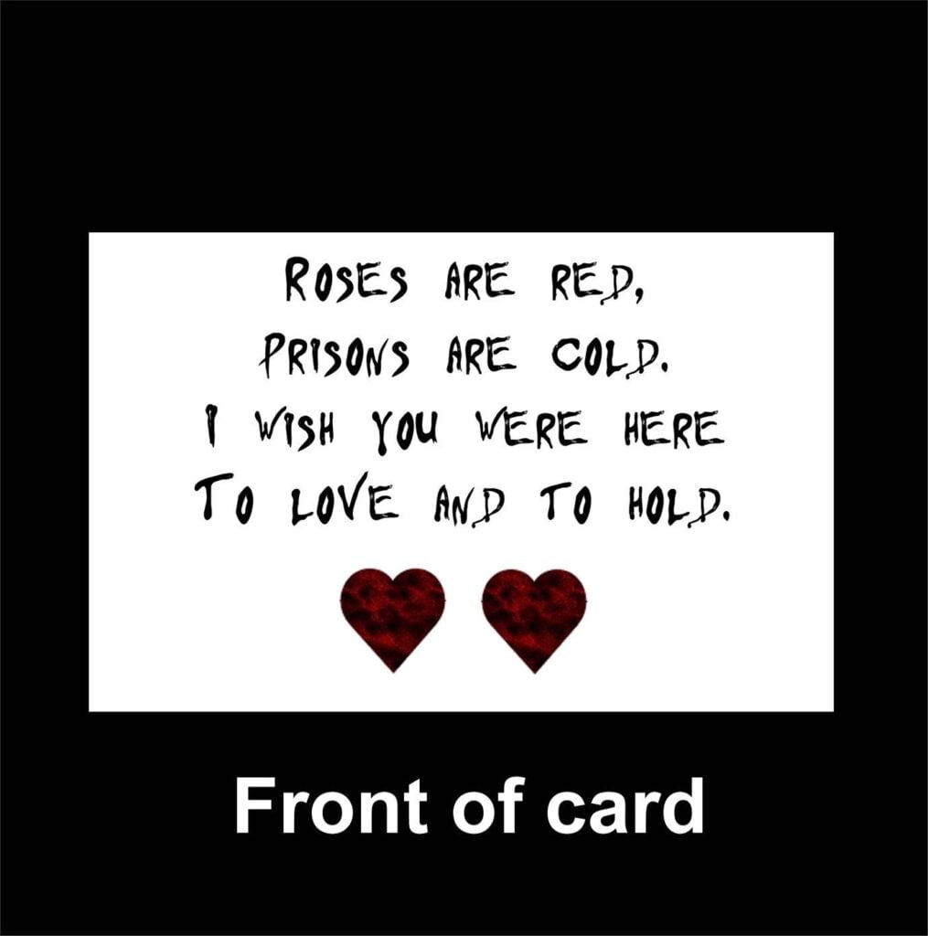 Valentines Card Prison Valentine I Love You Card Jail Card Etsy de