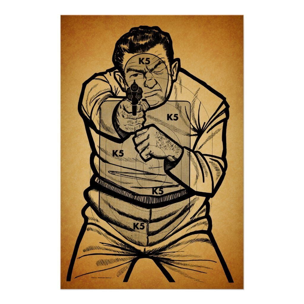 Vintage Bad Guy Target Poster Zazzle Shooting Targets Bad Guy Shooting Targets Diy