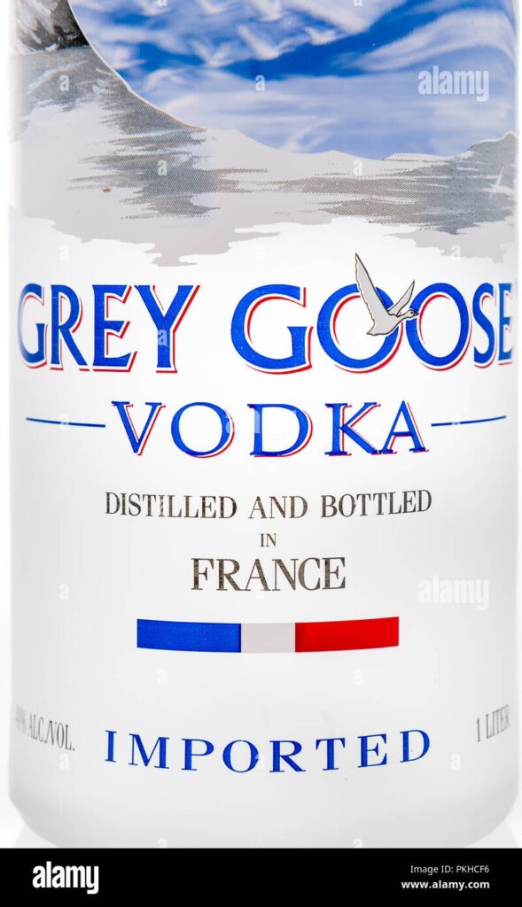 Winneconne WI 31 August 2018 Eine Nahaufnahme Von Grey Goose Wodka Auf Einem Isolierten Hintergrund Stockfotografie Alamy
