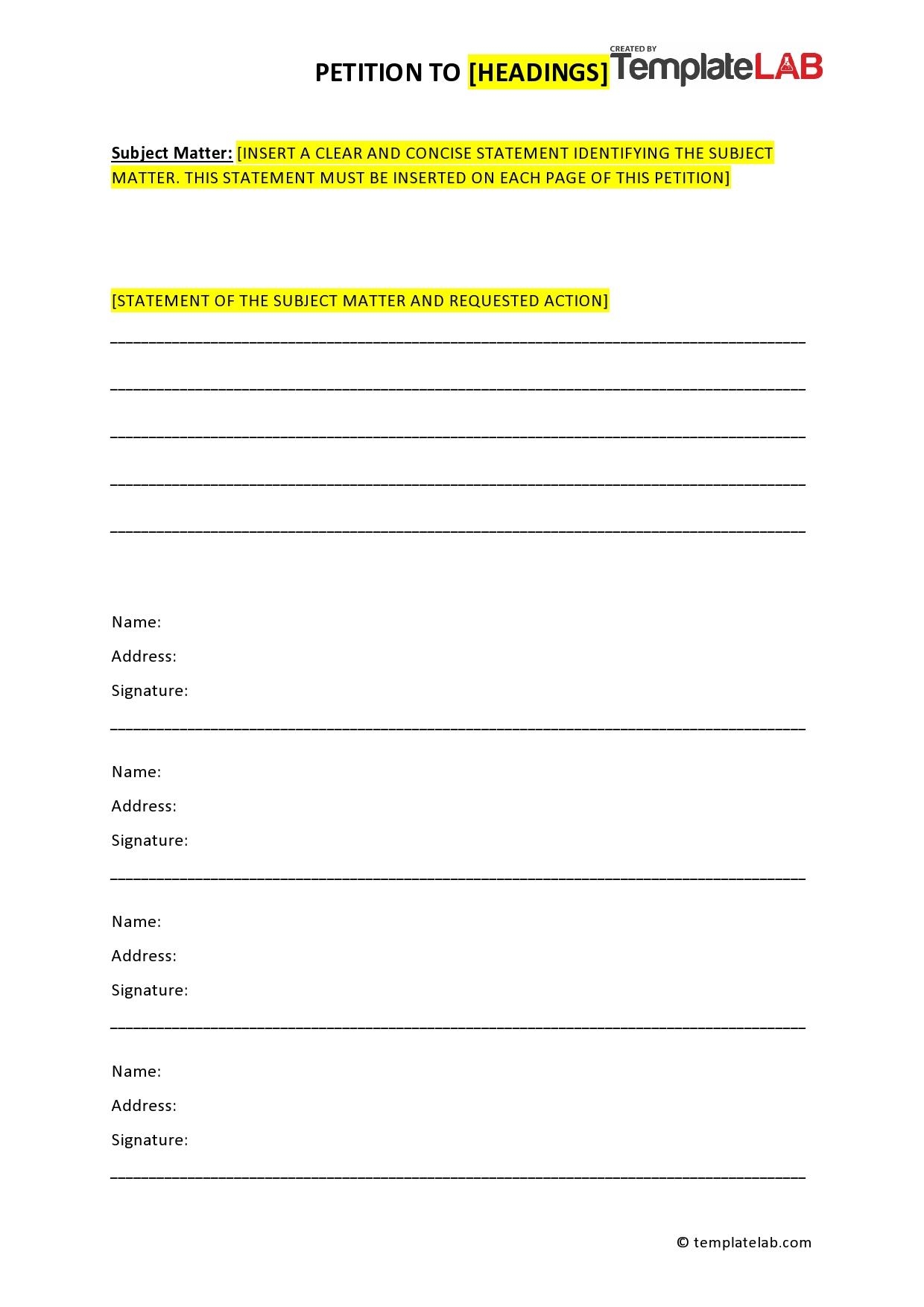 30 Petition Templates How To Write Petition Guide 30 Petition Templates How To Write Petition Guide
