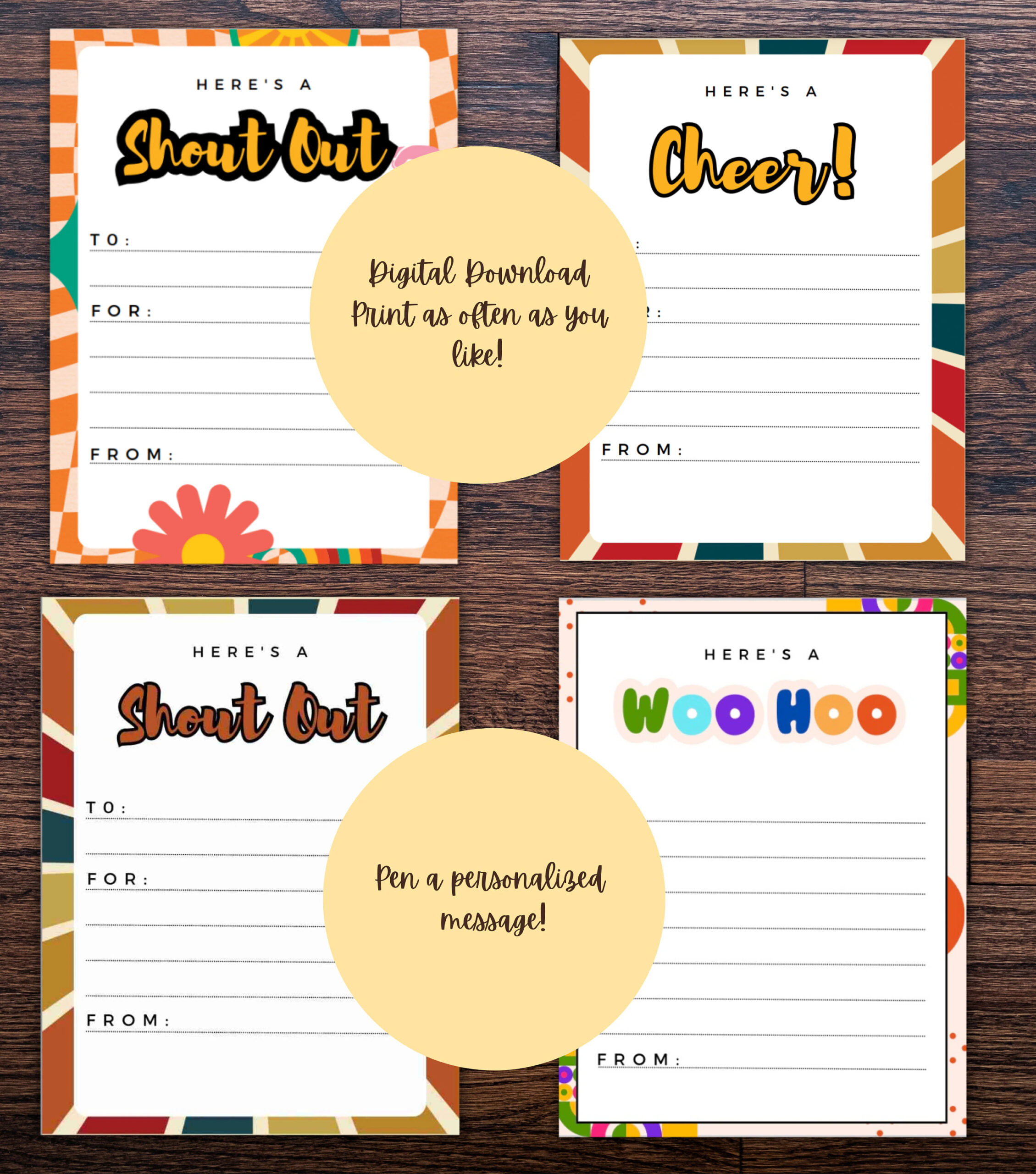 Free Printable Kudos Card Templates