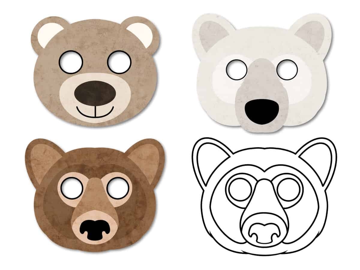 Bear Mask Free Printable Templates For Kids Crafts