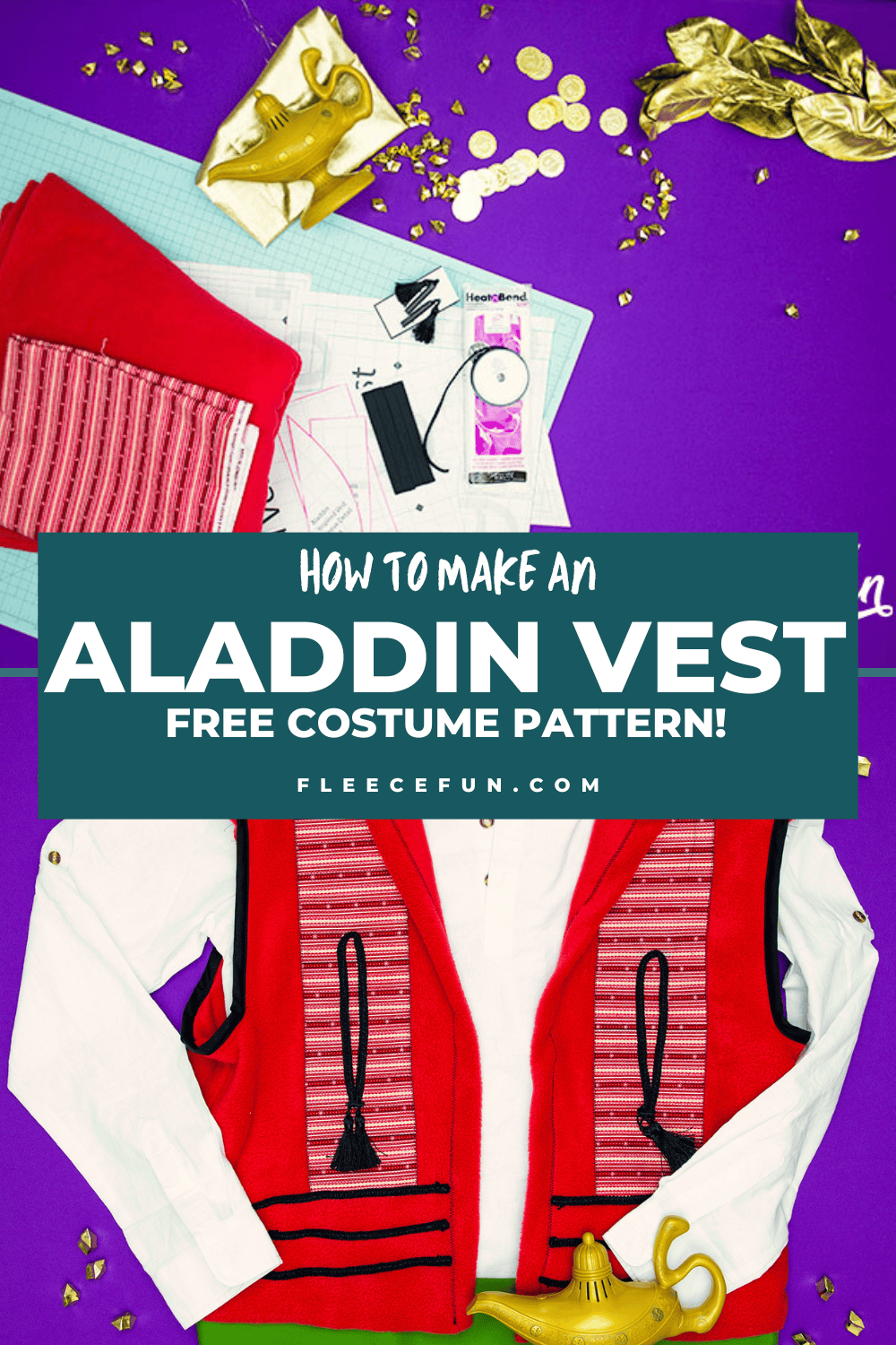 Best Aladdin Costume DIY Free Vest Pattern Fleece Fun