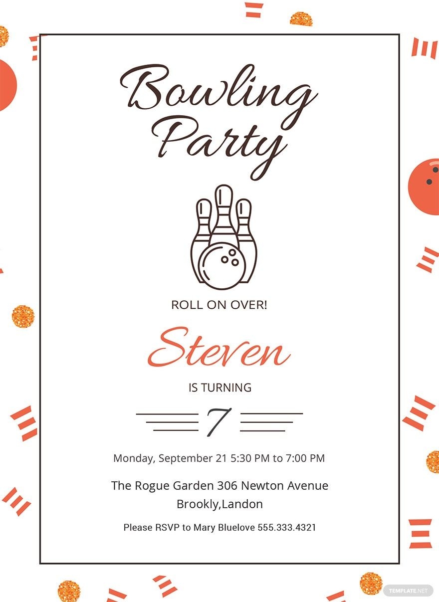 Free Printable Bowling Invitation Templates