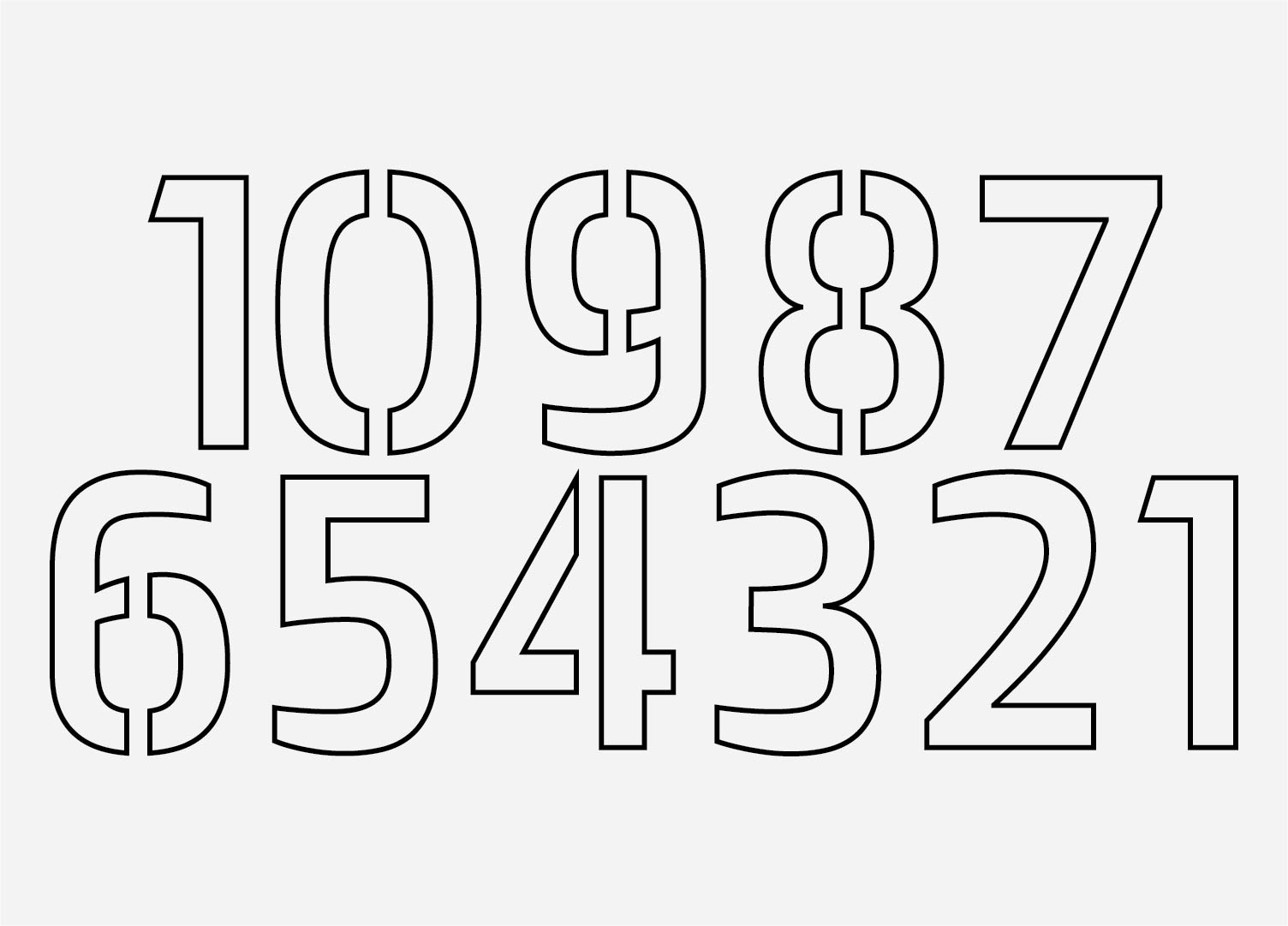 Free Printable Number Stencil Templates Free Printable Number Stencil Templates