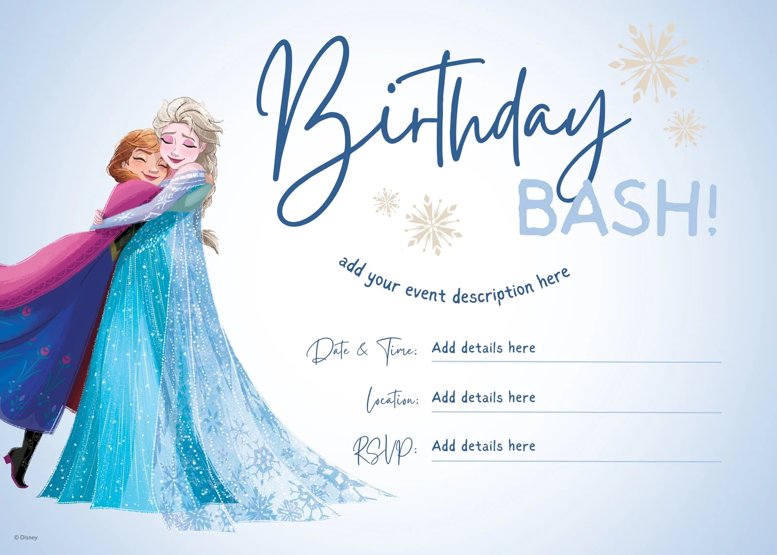 Free Printable Frozen Invitation Templates