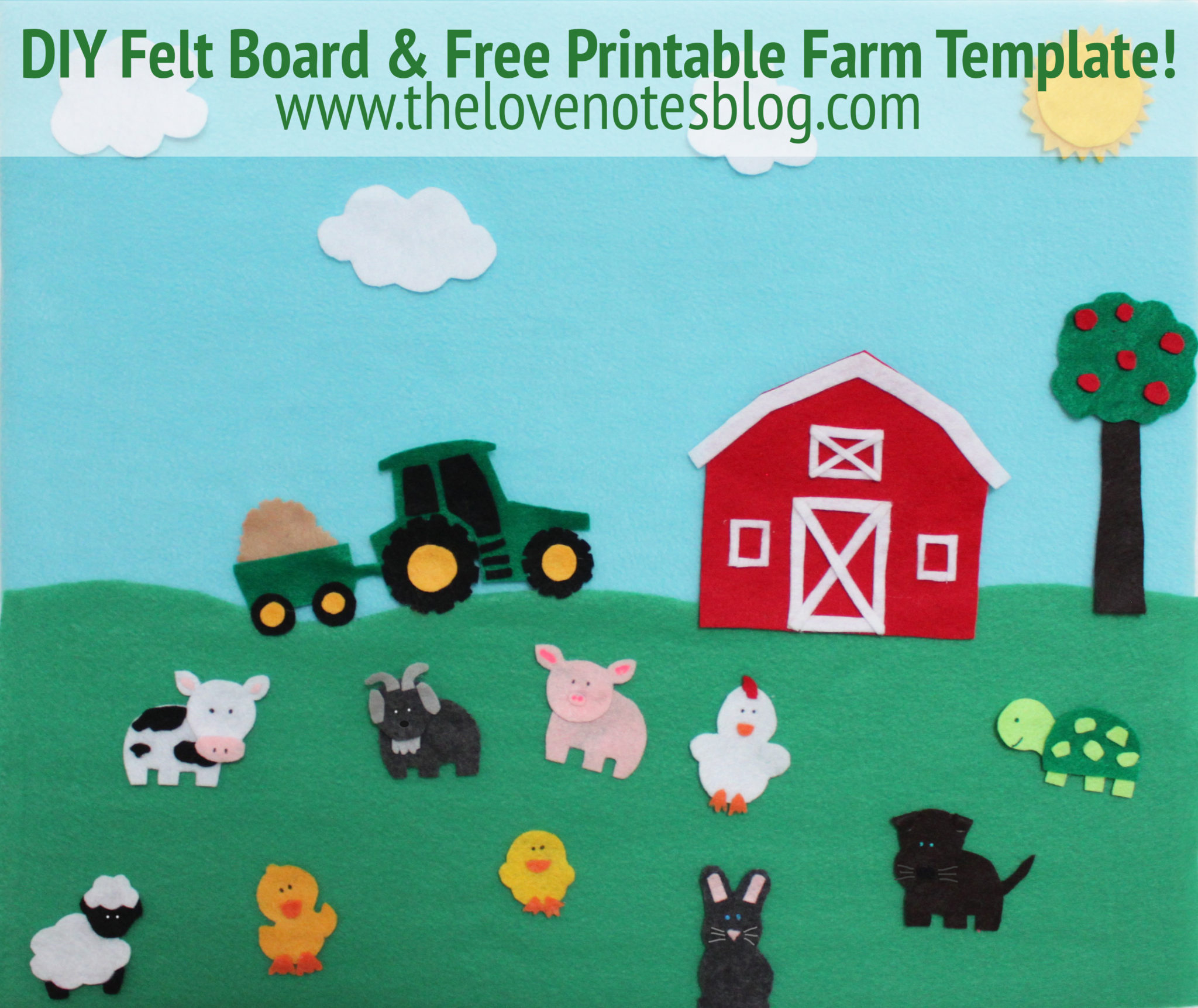 DIY FELT BOARD FELT FARM ANIMALS The Love Notes Blog