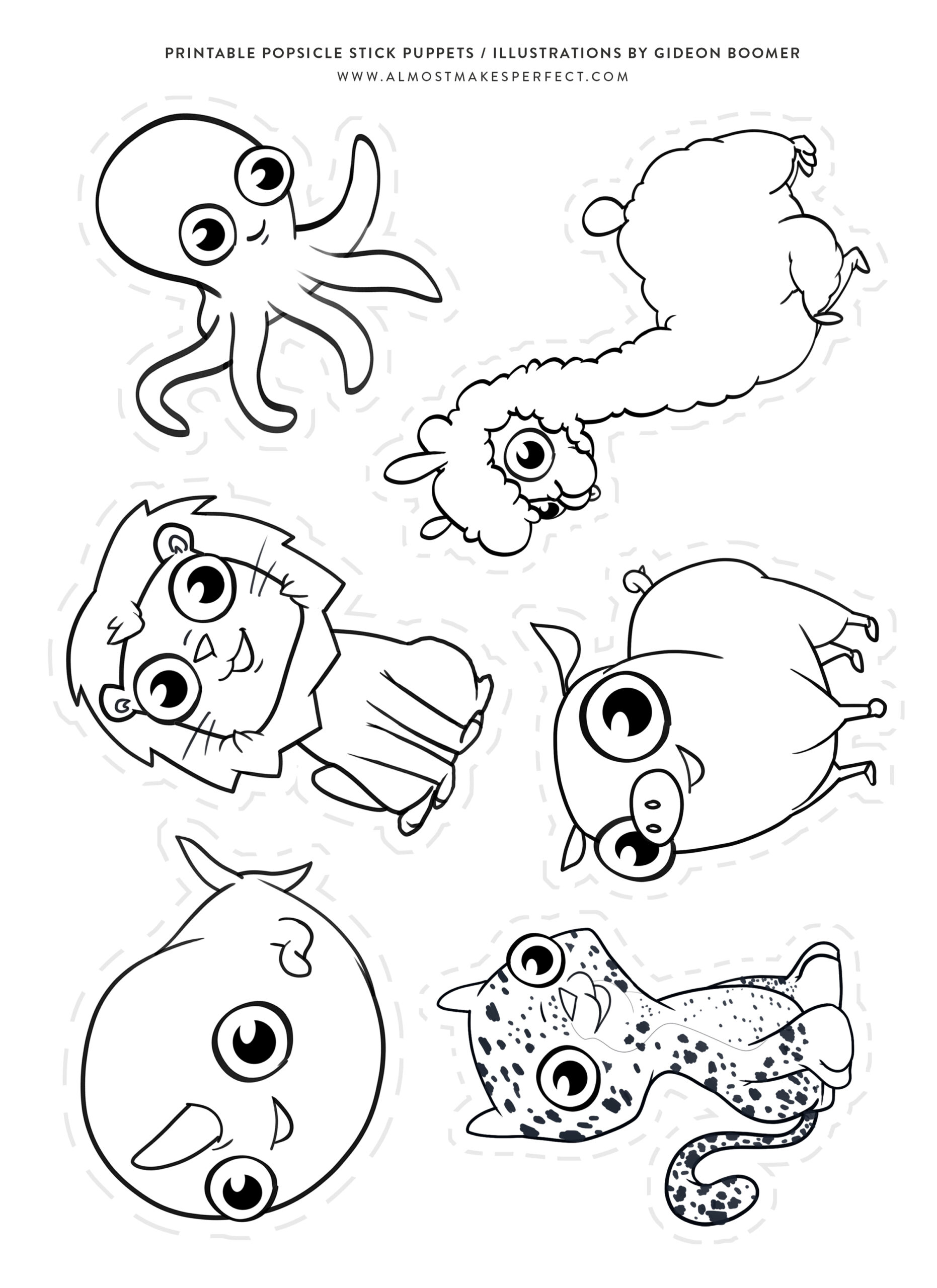 Free Printable Stick Puppet Templates Free Printable Stick Puppet Templates