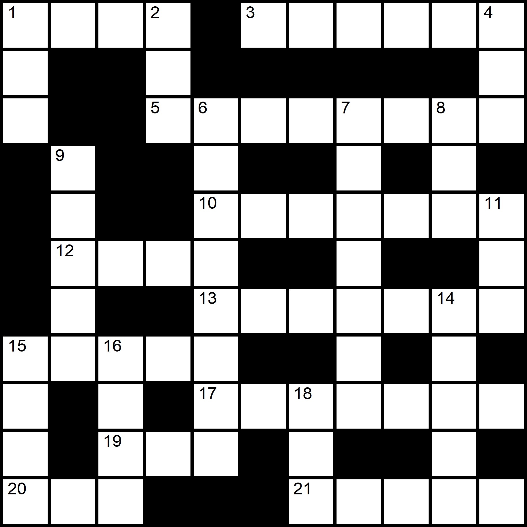 Easy Crossword Puzzle To Print