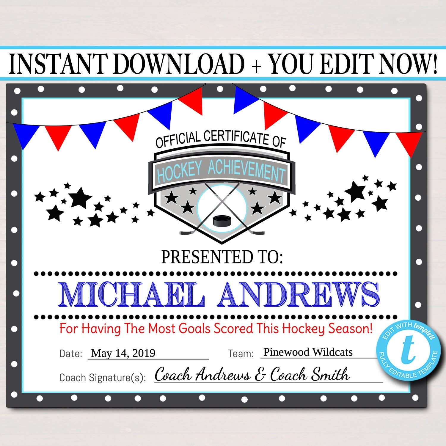 EDITABLE Hockey Award Certificates INSTANT DOWNLOAD Team Hockey Awards Hockey Party Printable Printable Award Sports Certificates Etsy EDITABLE Hockey Award Certificates INSTANT DOWNLOAD Team Hockey Awards Hockey Party Printable Printable Award Sports Certificates Etsy