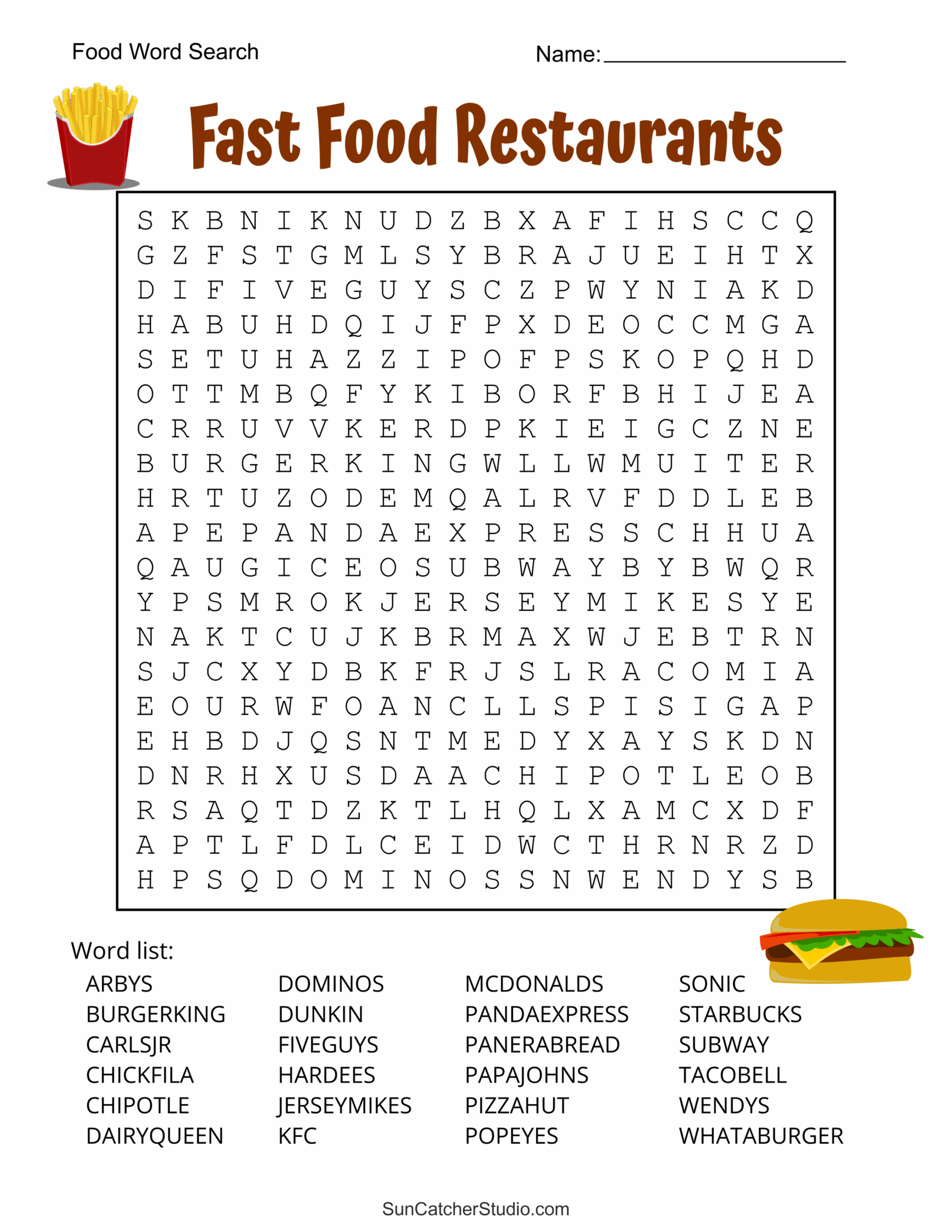 Large Print Word Search Printable