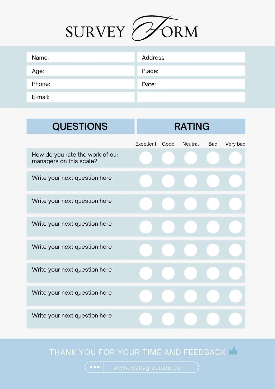 Free And Customizable Survey Templates Canva