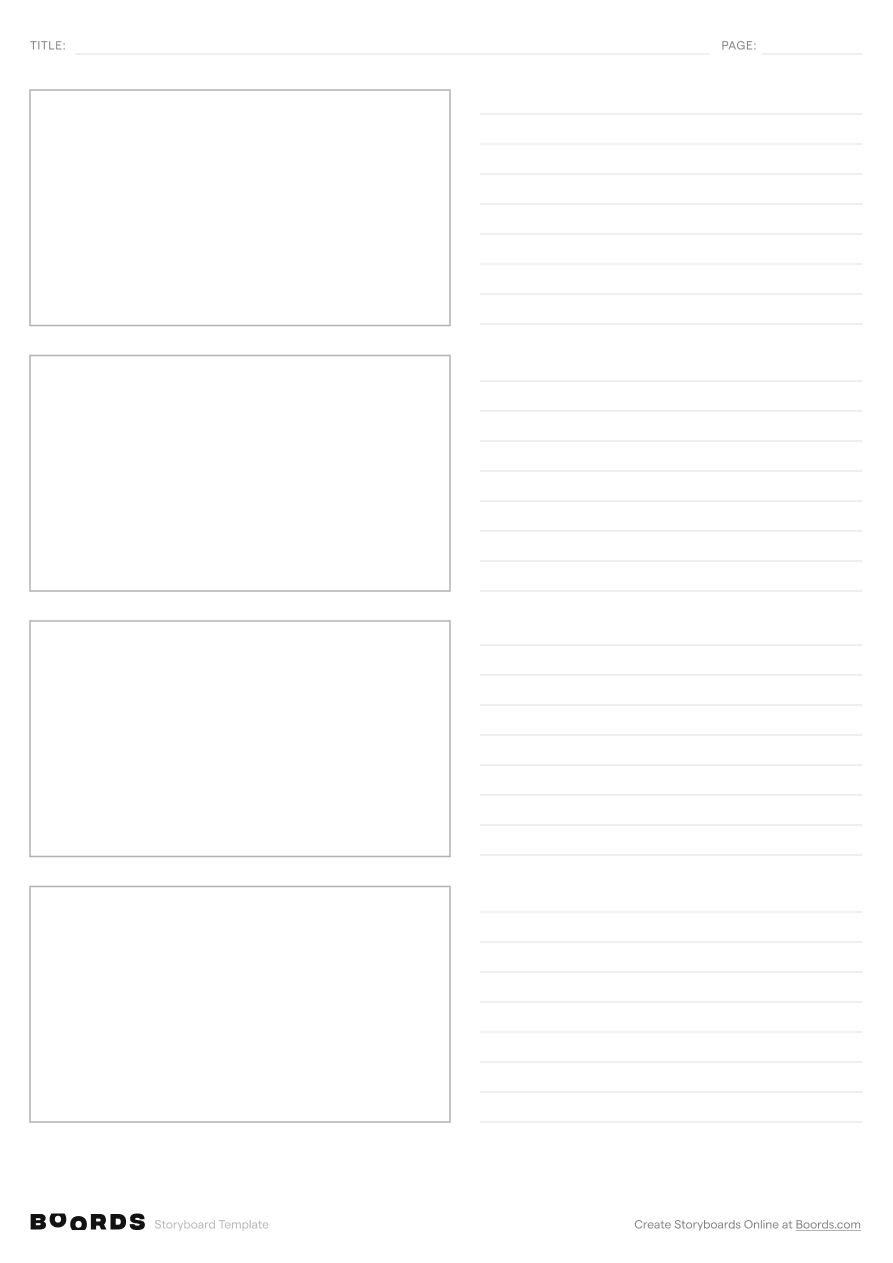 Free Printable Storyboard Templates Free Printable Storyboard Templates