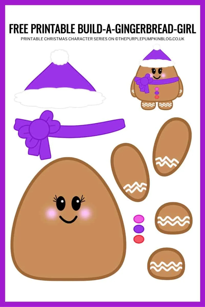Free Build A Gingerbread Girl Printable Free Build A Gingerbread Girl Printable