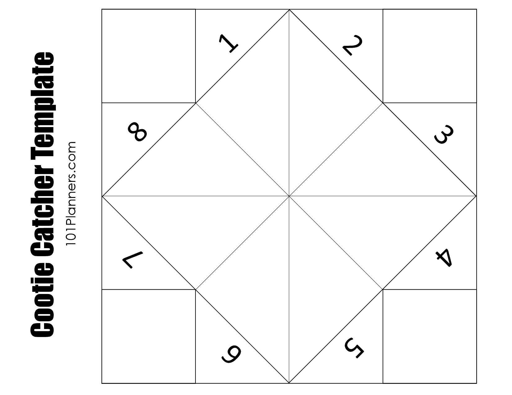 Free Printable Cootie Catcher Templates