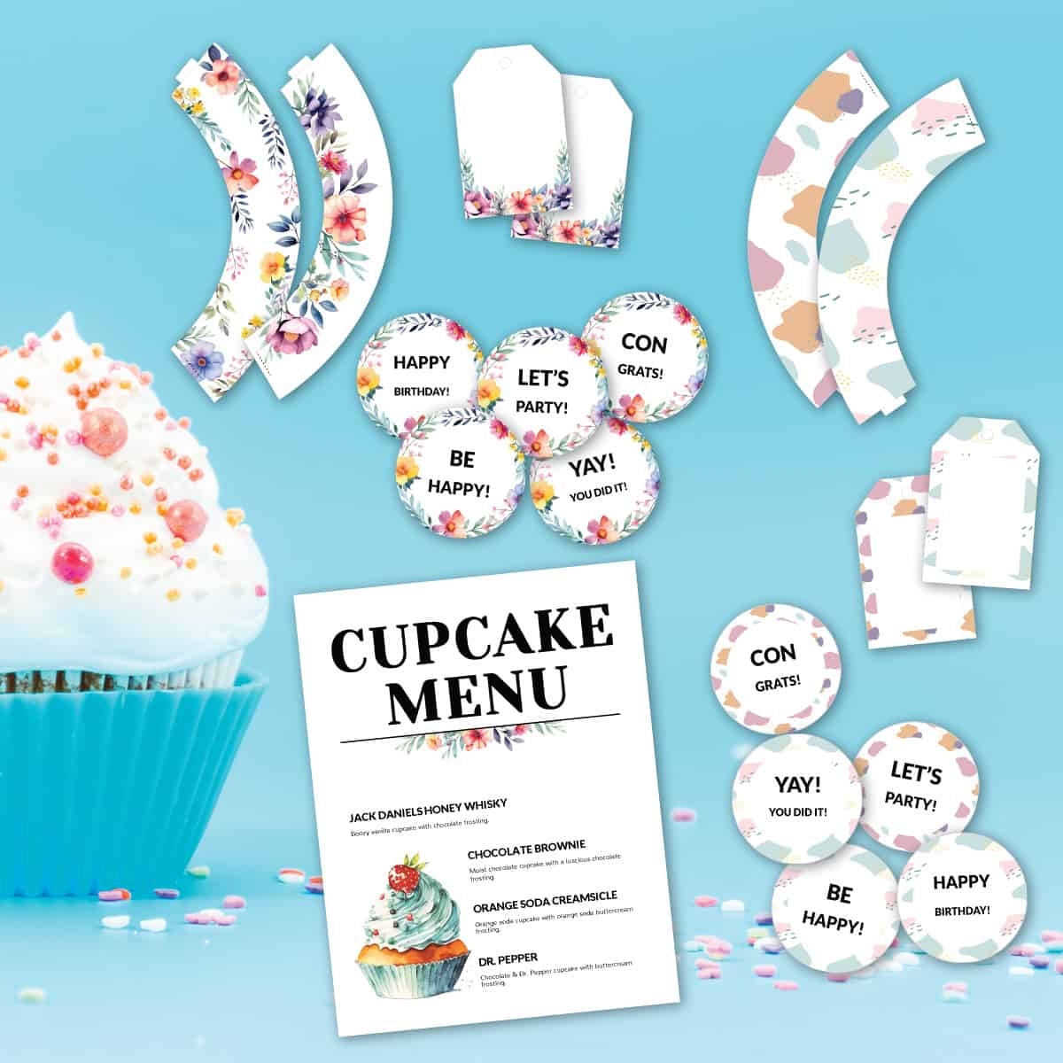 Free Printable Cupcake Topper Templates Free Printable Cupcake Topper Templates