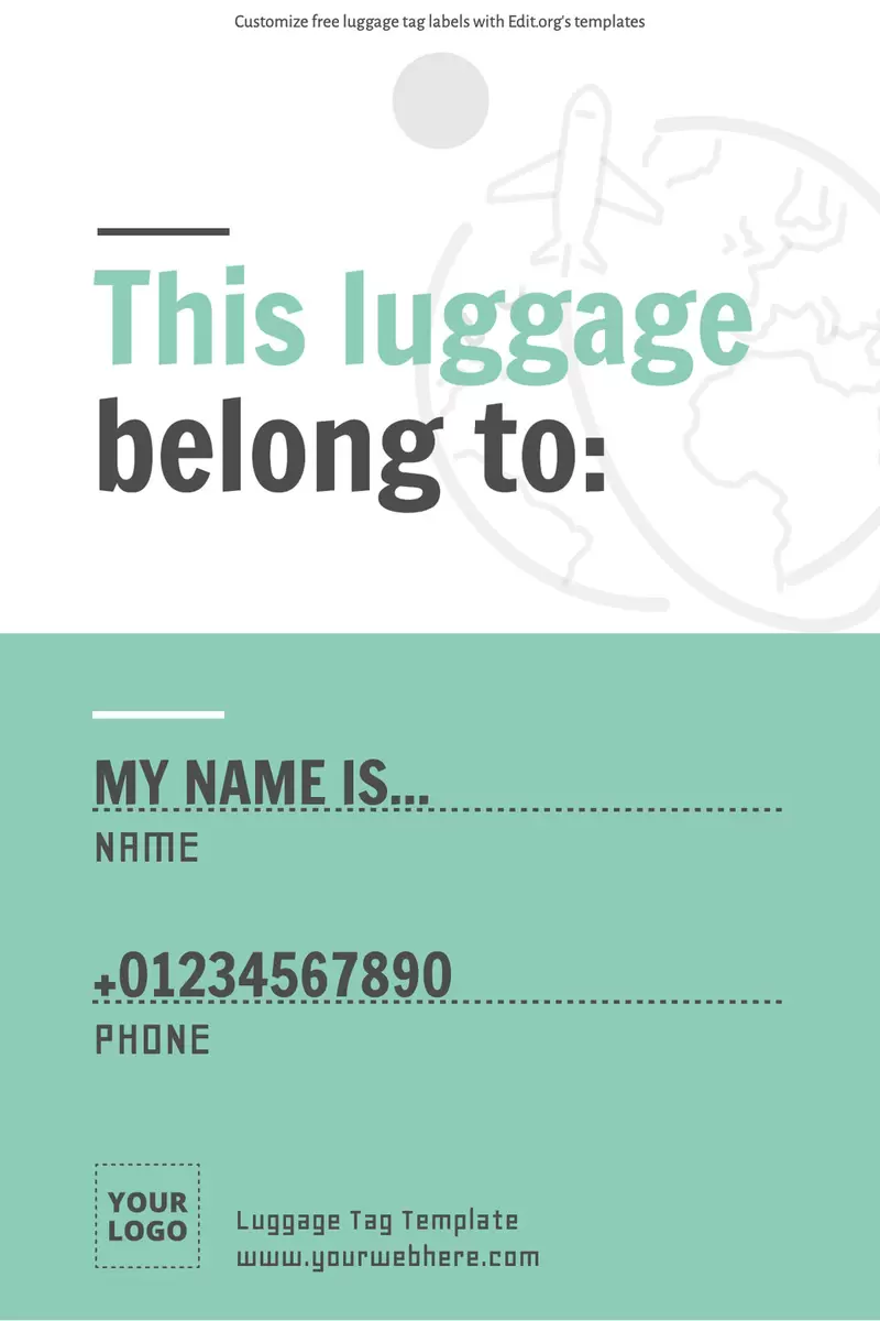 Free Printable Bag Tag Templates
