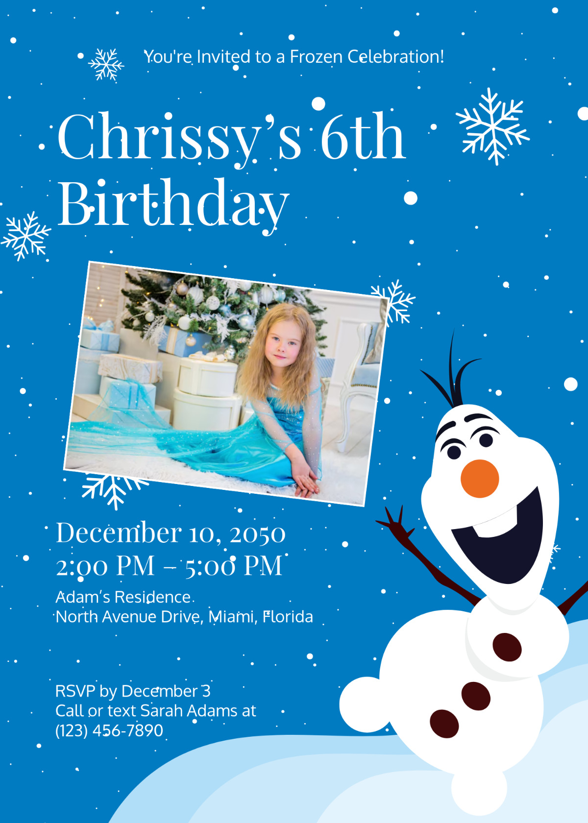 Free Printable Frozen Invitation Templates