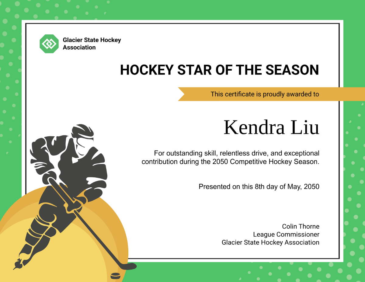 Free Printable Hockey Certificate Templates Free Printable Hockey Certificate Templates