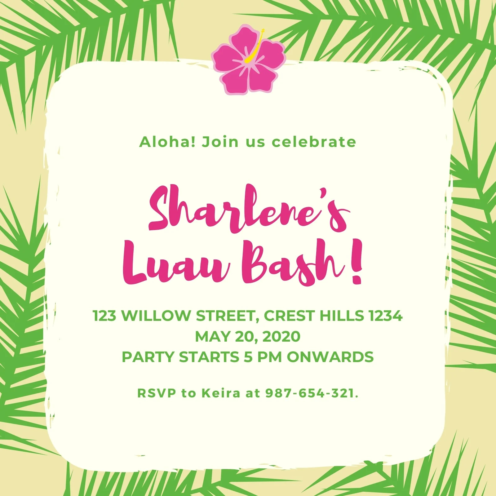 Free Printable Luau Invitation Templates
