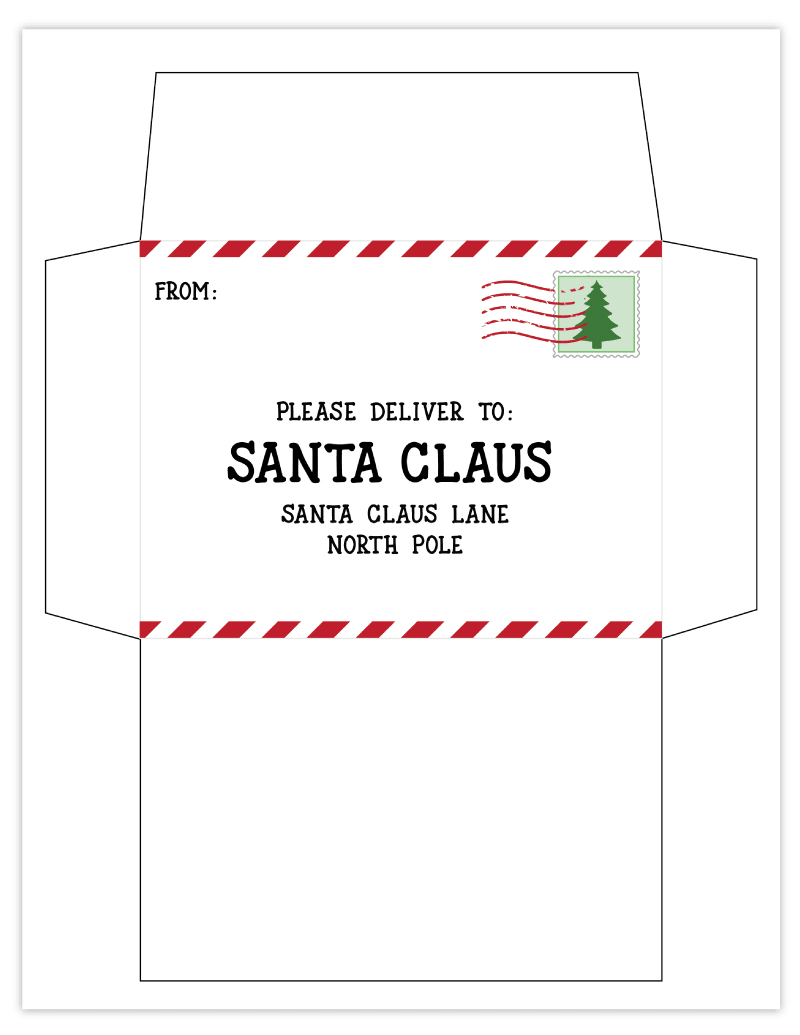 Free Printable Christmas Envelope Templates