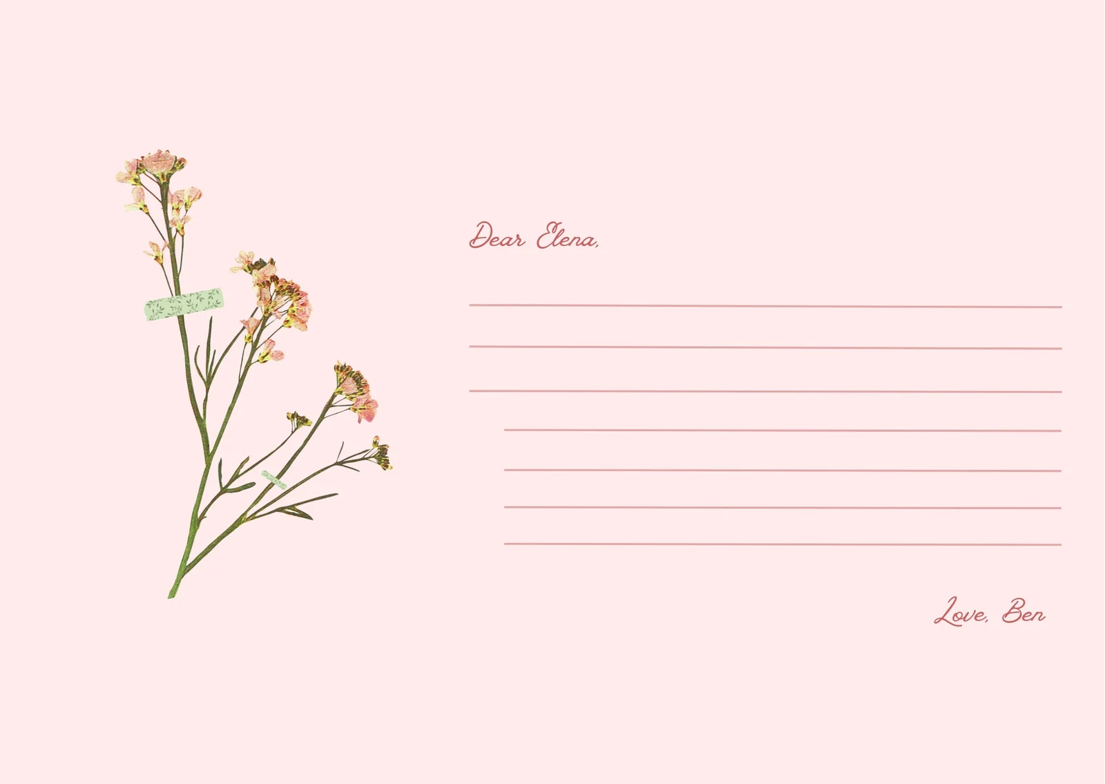 Free Printable Customizable Love Postcard Templates Canva