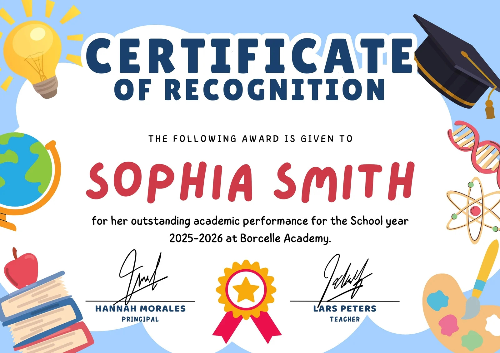 Free Printable Customizable Recognition Certificate Templates Canva