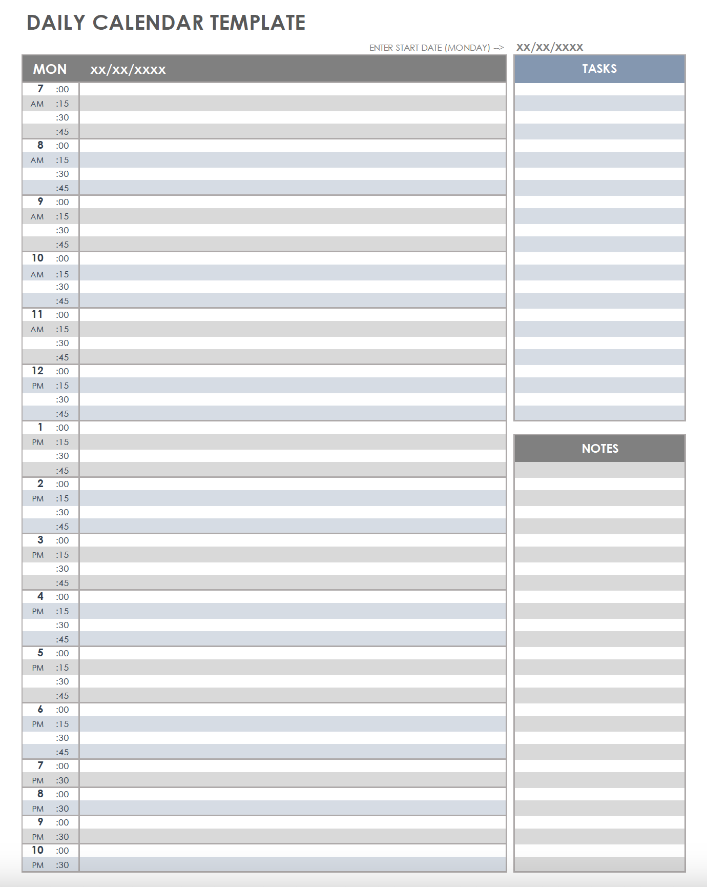 Free Printable Daily Planner Templates