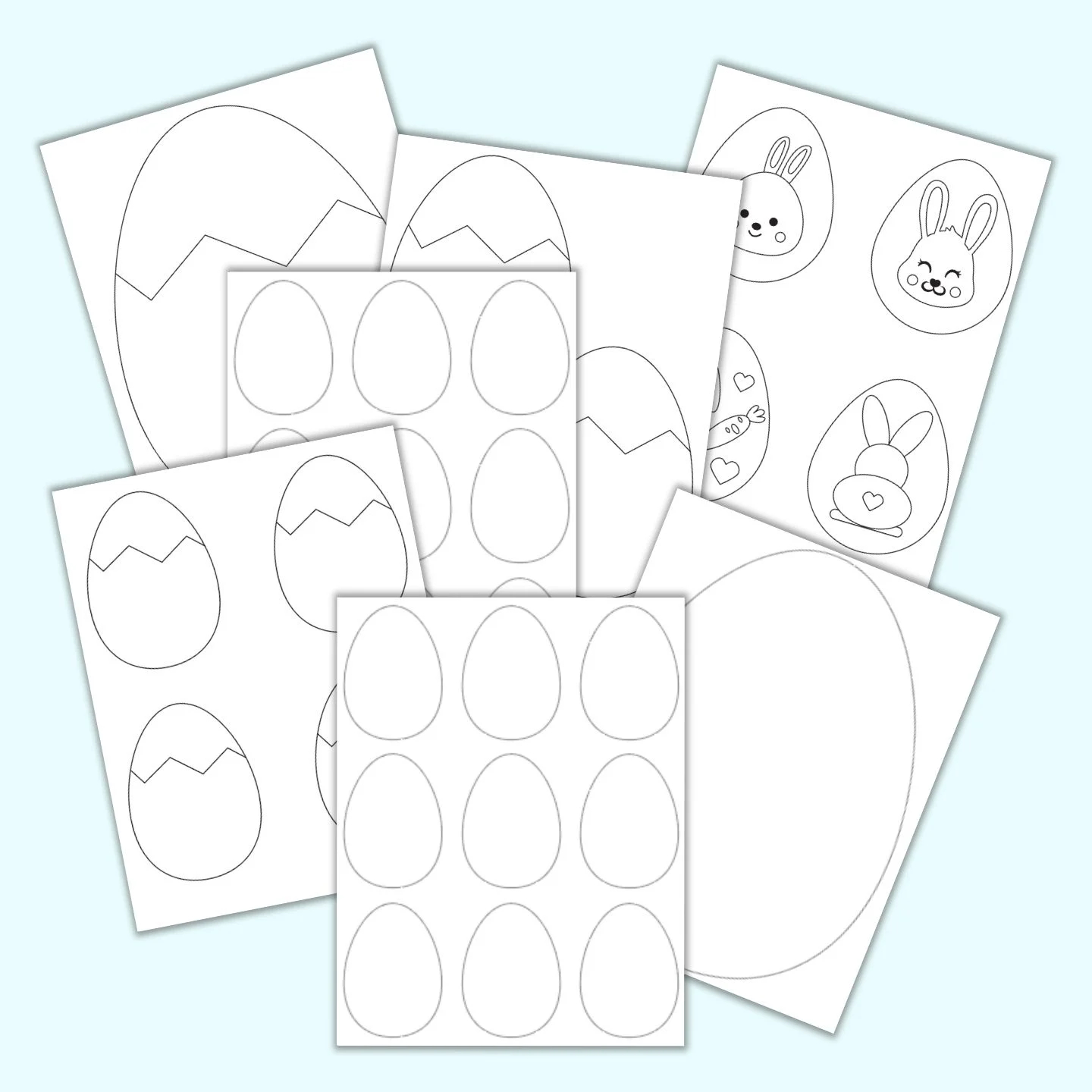 Free Printable Easter Egg Templates Easter Egg Coloring Pages The Artisan Life
